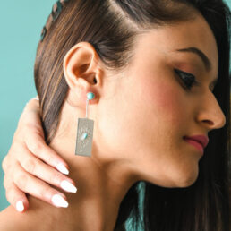 silver earrings with turquoise to increase intuition and wisdom